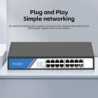 Switch Gigabit Non Gestito Tshield a 16 Porte, Full-Duplex/Half-Duplex 10/100/1000Mbps, 32Gbps, Desktop/Rack, Plug & Play per Casa e Ufficio