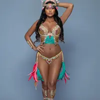 Sexy Carnival Theme Party Feather Costumes for Women