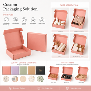 Boîte d'expédition en carton ondulé mat haut de gamme avec logo personnalisé, en matériaux recyclés écologiques, vente en gros directe usine, pour emballage de vêtements, fabrication propre - Product Image 2
