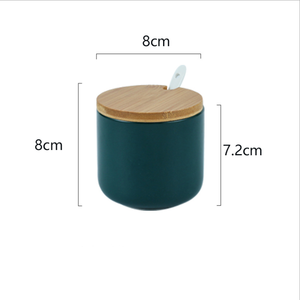 Set di Utensili in Ceramica Ecologica per Erbe e <span class=keywords><strong>Spezie</strong></span> <span class=keywords><strong>con</strong></span> Coperchio in Bambù per Organizzare le Tue <span class=keywords><strong>Spezie</strong></span> - Product Image 6