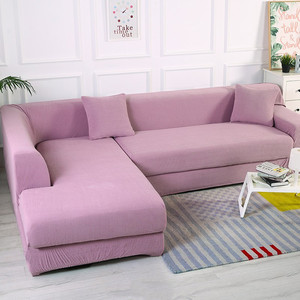 <span class=keywords><strong>Housse</strong></span> de canapé en peluche polaire élastique magique extensible en forme de L pour la chambre à coucher, meilleures ventes - Product Image 2