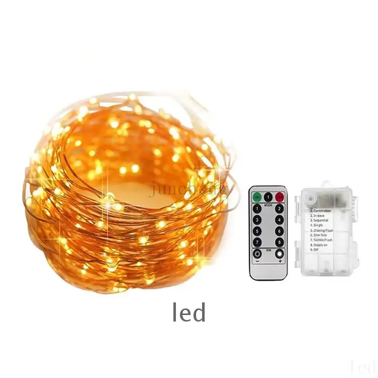 Natal sentiu decorationled cobre fio luz corda 10m 100led led led string luzes