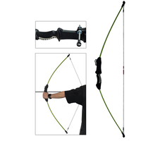 Arc à poulies droit Phantom vert 20 lb et ensemble de flèches à ventouse avec viseurs pour enfants, jouets d'entraînement au tir pour débutants