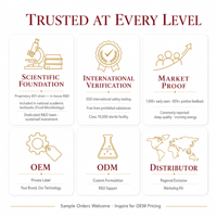 Complément alimentaire liquide avec des extraits de ginseng rouge, de maca, d'huître et de concombre de mer