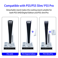 Double chargeur pour PS5, Station de charge rapide avec double manettes et disque numérique LED de refroidissement