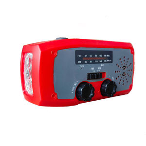 Solar Hand Crank AM FM Weather Radio With <b>LED</b> <b>Flashlight</b> And 2000mAh Battery For Outdoor Use - Product Image 5