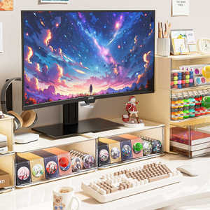 กูซี บาจิ XL8298 กล่องเก็บของขนาดใหญ่สำหรับสถานีงานสำนักงาน ที่จัดเก็บเครื่องเขียนแบบมีหูหิ้ว ลิ้นชักเก็บของอเนกประสงค์ ที่จัดระเบียบโต๊ะทำงาน - Product Image 2