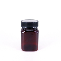 Vente en gros de flacons en PET noirs de 250 g, 500 g, 1 kg, flacons carrés en plastique pour pilules, flacons pour miel