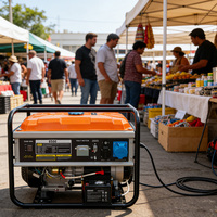 Générateurs à essence de type ouvert 1200W 3kW 4500W 6500W 8500W avec démarreur électrique, monophasé/triphasé