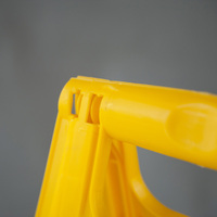 Panneau d'avertissement de sécurité bilingue pliable en plastique double face jaune Panneau d'avertissement de sol humide
