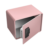 Caja Fuerte de Acero Sólido de 25 cm con Cerradura Digital de Huella Dactilar, Caja Fuerte Automática de Lujo para Guardar Dinero y Joyas en Casa u Hotel