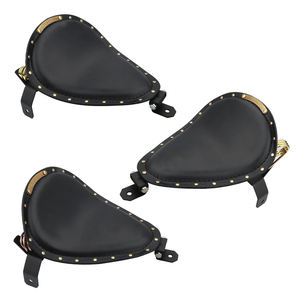 Kit de montage de support de ressort de siège de moto en cuir noir marron pour Harley Custom Chopper Bobber - Product Image 2