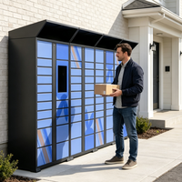Casier intelligent pour colis en acier laminé à froid, extérieur, 24h/24, en libre-service, pour la livraison et le stockage de colis logistiques