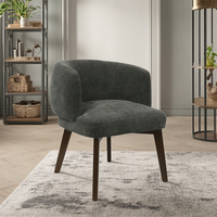 Fauteuil d'appoint de style moderne pour salon, chaise de salle à manger, hôtel, restaurant, pieds en bois de caoutchouc