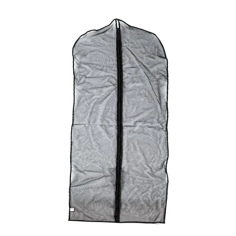 Custom logo zippered mesh bag suit dust bag garment bag