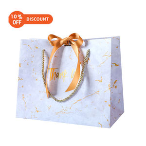 Sac en papier kraft avec motifs <span class=keywords><strong>marbre</strong></span>, produit de luxe personnalisé, de marque, petit sac en papier kraft rose noir, pour cadeau artisanal shopping - Product Image 4