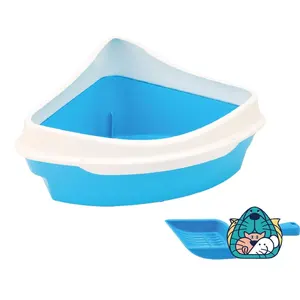 874 Pet Supplies Wholesale Brand New Blue And Pink Color Cat Litter Tray Plastic Pet Toilet