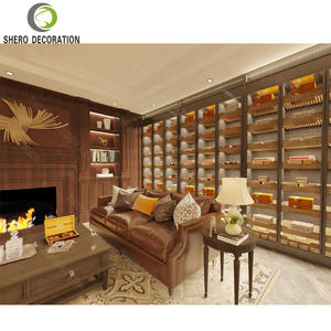 Vitrina de Madera Maciza Personalizada para Cigarros y Vino, Mueble de Exhibición para Tienda de Cigarros, Madera de Cedro Español y Roble, Iluminación - Product Image 4