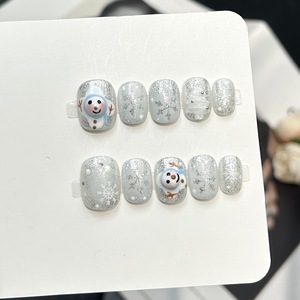 <span class=keywords><strong>Uñas</strong></span> Acrílicas Postizas Cortas Reutilizables de Marca Privada Personalizadas, 10 Piezas, <span class=keywords><strong>Uñas</strong></span> Postizas Hechas a Mano con Efecto Ojo de Gato 3D, Venta al Por Mayor de Fábrica - Product Image 5