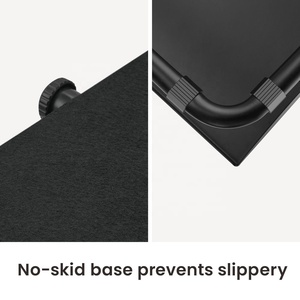 Sgabello poggiapiedi regolabile in acciaio sotto la scrivania comoda piattaforma inclinabile poggiapiedi ergonomico per ufficio ergonomico - Product Image 4