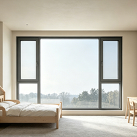Ventana Abatible de Aluminio con Doble Acristalamiento, Aislamiento Acústico, Impermeable y con Rotura de Puente Térmico de Alta Calidad para Sala de Estar