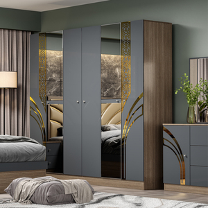 Proveedor de Muebles de Foshan, Juego de Muebles para Dormitorio Juvenil, Cama King Size con Marco de Madera Moderno, Juego Completo de Muebles para Dormitorio - Product Image 3