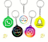 Carte RFID NFC personnalisée pour les médias sociaux, carte de visite RFID Google Review, mini-étiquette PVC avec code QR, porte-clés sans contact