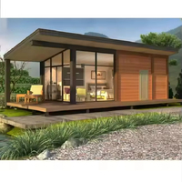 Maison conteneur en acier léger au design moderne pour usage bureautique, avec verrière, 2 chambres, maisonnette préfabriquée avec cuisine et salle de bain