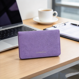 <b>Ladies</b> Bifold Faux Leather <b>Wallet</b>, Purple Card Purse With Coin Pocket For Cash And Cards - Product Image 4