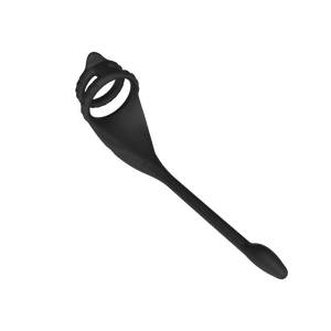 Flexibler Doppelschlaufen-Silikon-Vibrationspenisring mit Analstimulator für 2-in-1 Paar-Intimspiele - Product Image 5
