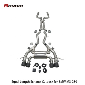 Equal Length Exhaust Pipe 304 SS Exhaust Valved Catback for BMW M3 M4 G80 G82 3.0T 2021-2024 - Product Image 1