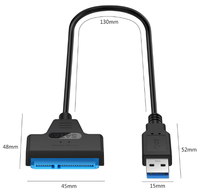Câble de fournisseur de matériaux durables de qualité supérieure portable câble usb 3.0 vers sata