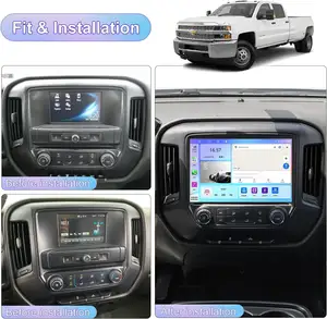 13.1 Inch Autoradio Voor Chevrolet Silverado Gmc Sierra 2K Ips Scherm Carplay Android Auto Gps Navigatie Audio Auto Dvd-Speler