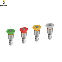 Embouts de buse de lavage haute pression avec fonction de rotation à 360 degrés connecteur 1/4 pouces à dégagement rapide 0 15 25 40 degrés Jet d'eau