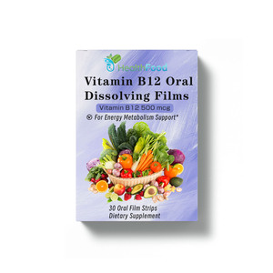 Films oraux à dissolution rapide de vitamine B12 en marque privée pour soutenir le métabolisme énergétique, l'humeur et les fonctions cognitives - Product Image 1