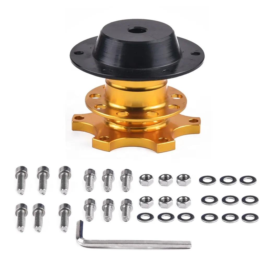Universal Aluminum Steering Wheel Quick Release Hub Adapter Removable Snap Off Boss Kit