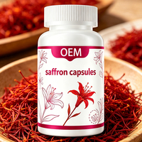 Capsules d'extrait de safran végétalien OEM : Soutien énergétique sain, protection oculaire, complément de safran