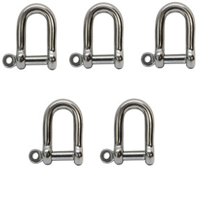 Grilletes de Acero Inoxidable Tipo D M8 con Pasador de Tornillo de Cabeza Cuadrada para Elevación y Aparejos de Iglúeñado - Product Image 2