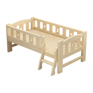 Ranjang tunggal anak kayu polos pabrik tempat tidur susun multifungsi anak prasekolah tempat tidur susun - Product Image 5