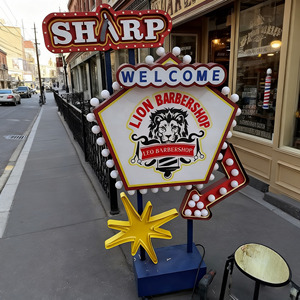 定制商务发光二极管灯标志户外商店名称板欢迎商业道路标志塔外标牌 - Product Image 3