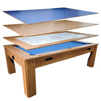 Vente directe usine : Table de jeux multifonction 4-en-1 de 8 pieds (billard, hockey sur air, tennis de table) avec plateau de salle à manger