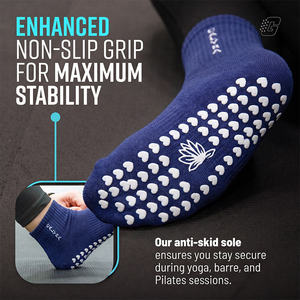 Calcetines de Yoga BiLu Reformer para Mujer, Antideslizantes, de Algodón, para Pilates y Barre, para Entrenamientos en Estudio - Product Image 1
