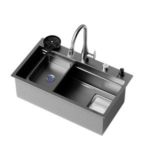 Kitchen sink 304 stainless steel wash basin large single sink sink volcanic pattern integrated wash basin - Product Image 6