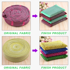 Vải bọt rửa chén bằng polyester, sản xuất miếng chà rửa dạng cuộn, khăn lau chén nhiều màu sắc - Product Image 6