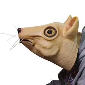 Tête de Rat, de chèvre, de taureau, de lapin, visage complet, en Latex, <span class=keywords><strong>jeu</strong></span> de rôle, pour hommes et femmes, fête, Bar, masque, accessoires d'halloween - Product Image 2