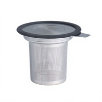 Infuseur à thé moderne et minimaliste en acier inoxydable 304 avec couvercle en silicone, tamis à mailles perforées, compartiment pour infuseur à thé, Chaozhou