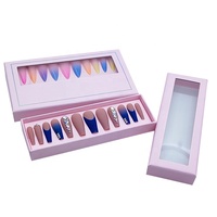 Boîte d'emballage vide de luxe pour ongles Logo personnalisé Conception de marque Ongles à presser Lamination mate Gaufrage pour fausse crème pour le visage Crème pour les yeux