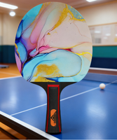 Raquette de Tennis de Table de Qualité Professionnelle Double Poisson Diamant Neuf Étoiles Haute Performance Bois Horizontal Long Court