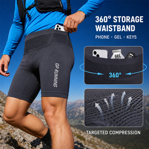 Shorts de sport pour homme en laine, séchage rapide, sans coutures, respirants, anti-humidité, pour la course à pied, la gym, logo personnalisé, légers, de qualité supérieure, pour la randonnée - Product Image 2