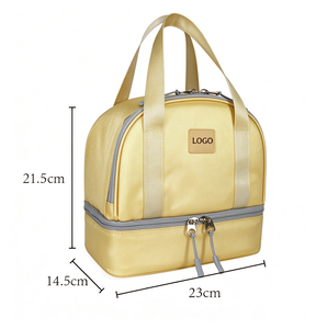 OEM Eco-friendly Classic 600d RPET Quality Lightweight Portable Polyester Aluminum Foil <b>Insulated</b> Waterproof Zip <b>Cooler</b> <b>Bags</b> - Product Image 4